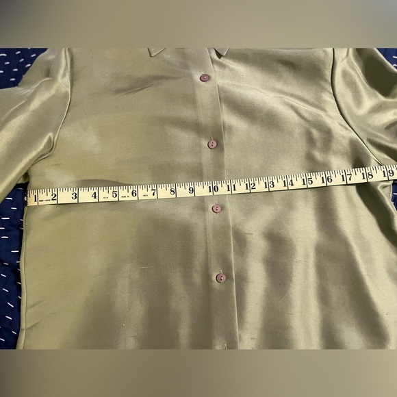 🆕 Josephine Chaus Lime Green Silk Blouse - Picture 8 of 8